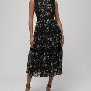 NWT Lulus Sleeveless Open Back Tier Midi Dress (size M)